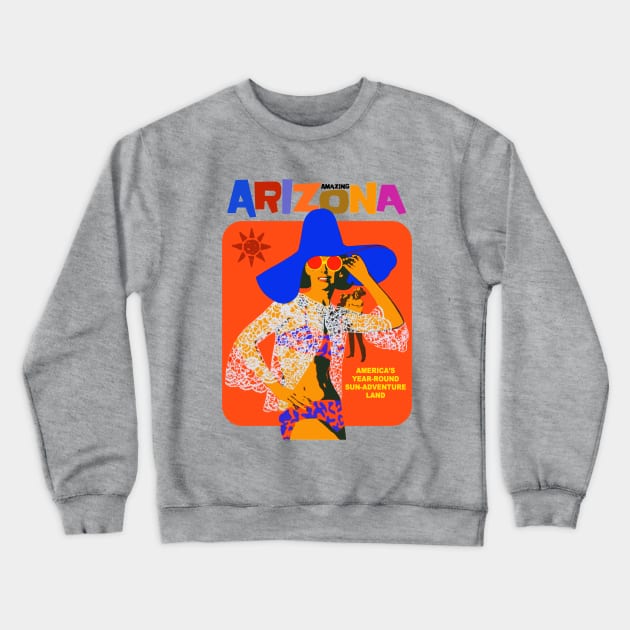 Arizona Travel Crewneck Sweatshirt by RockettGraph1cs